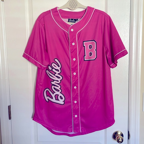 Barbie Tops - Malibu Barbie Pink Button Down Jersey
